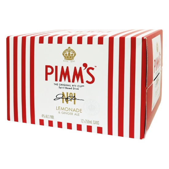 Picture of Pimm's Lemonade & Ginger Ale 4% Cans 12x250ml