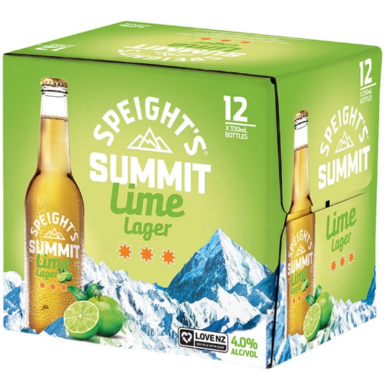 Picture of Speight's Summit Lime Lager Bottles 12x330ml