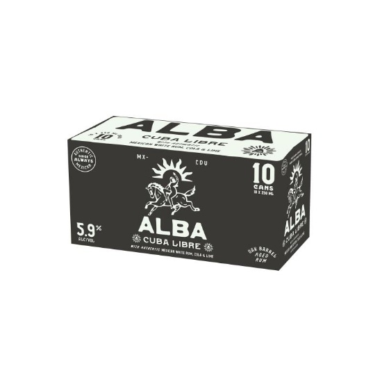 Picture of Alba Cuba Libre White Rum, Cola & Lime 5.9% Cans 10x250ml